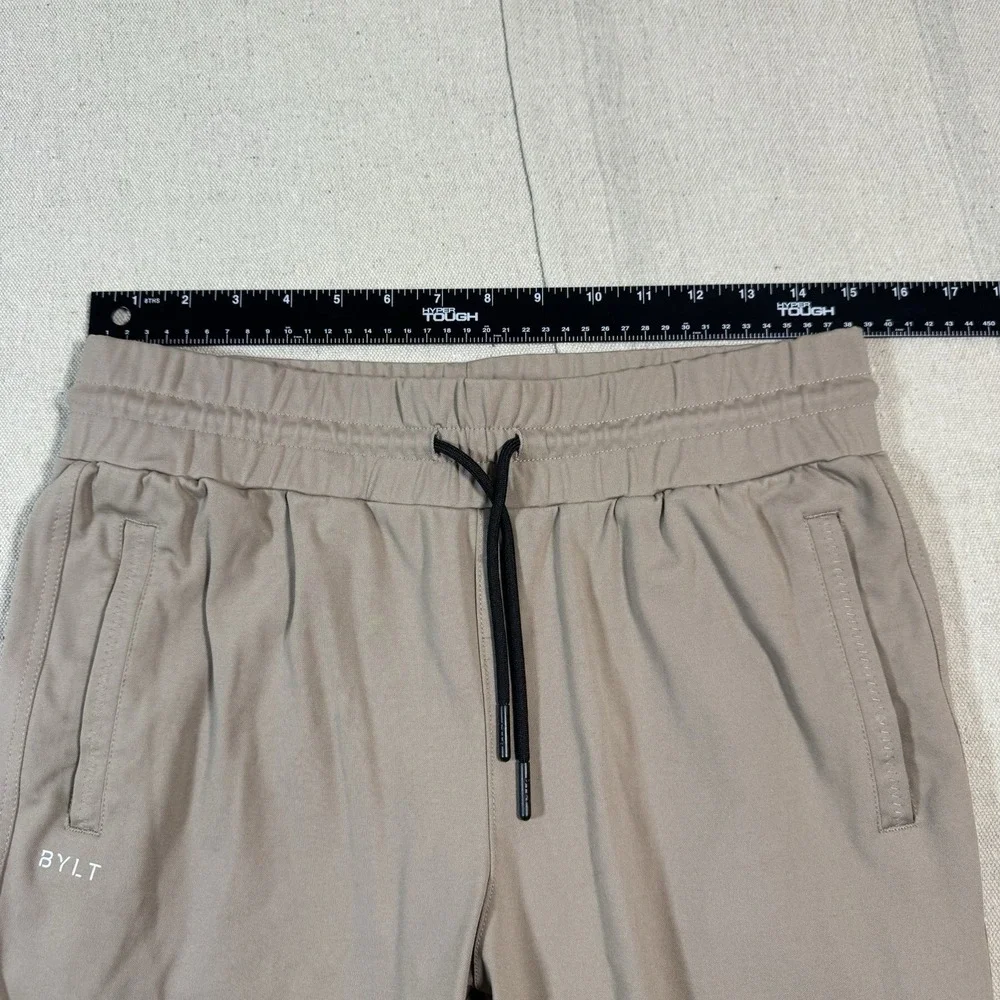 BYLT Elite+ Jogger Pants Mens M Tan Khaki Gym Premium‎ Performance Athleisure
